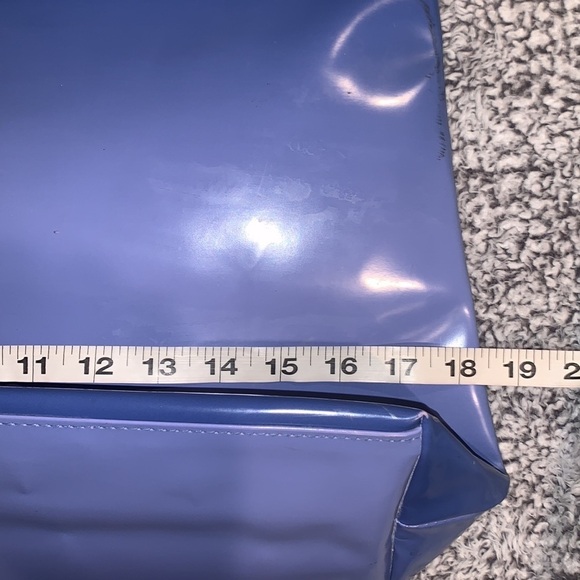 Ombré Blue Tote bag with Silver metal handles 14” X 19” - Picture 5 of 6